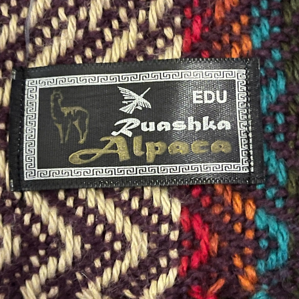 Multicolor Alpaca Striped Scarf - Picture 2 of 4